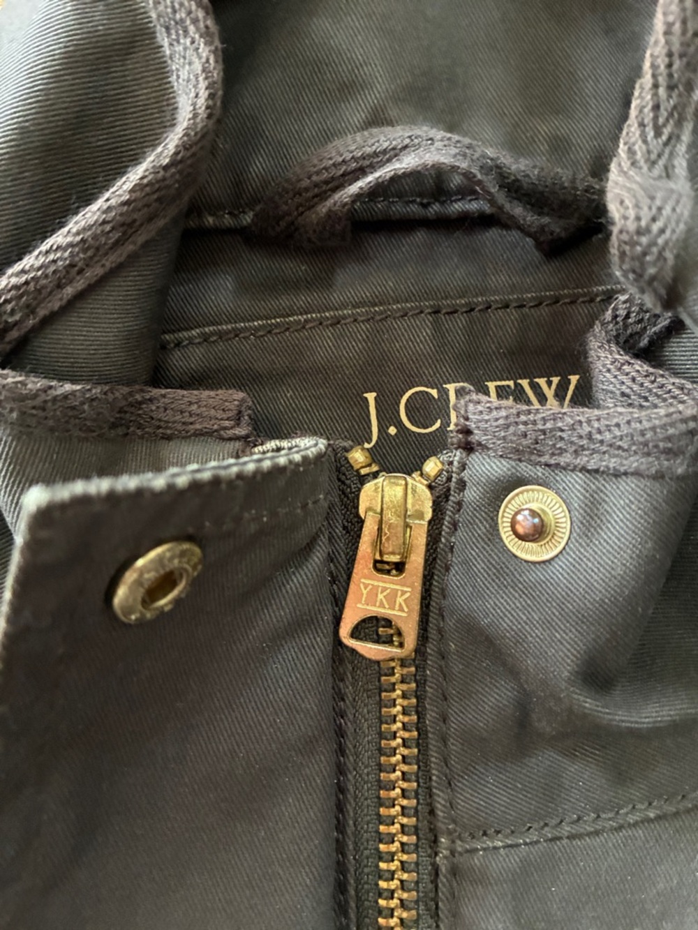 J. Crew Relaxed Boyfriend Field Jacket Olive Green Jacket Sz. Medium - Picture 7 of 12